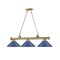 Z-Lite Cordon 3 Light Billiard, Rubbed Brass & Navy Blue 2306-3RB-MNB - alternate 8